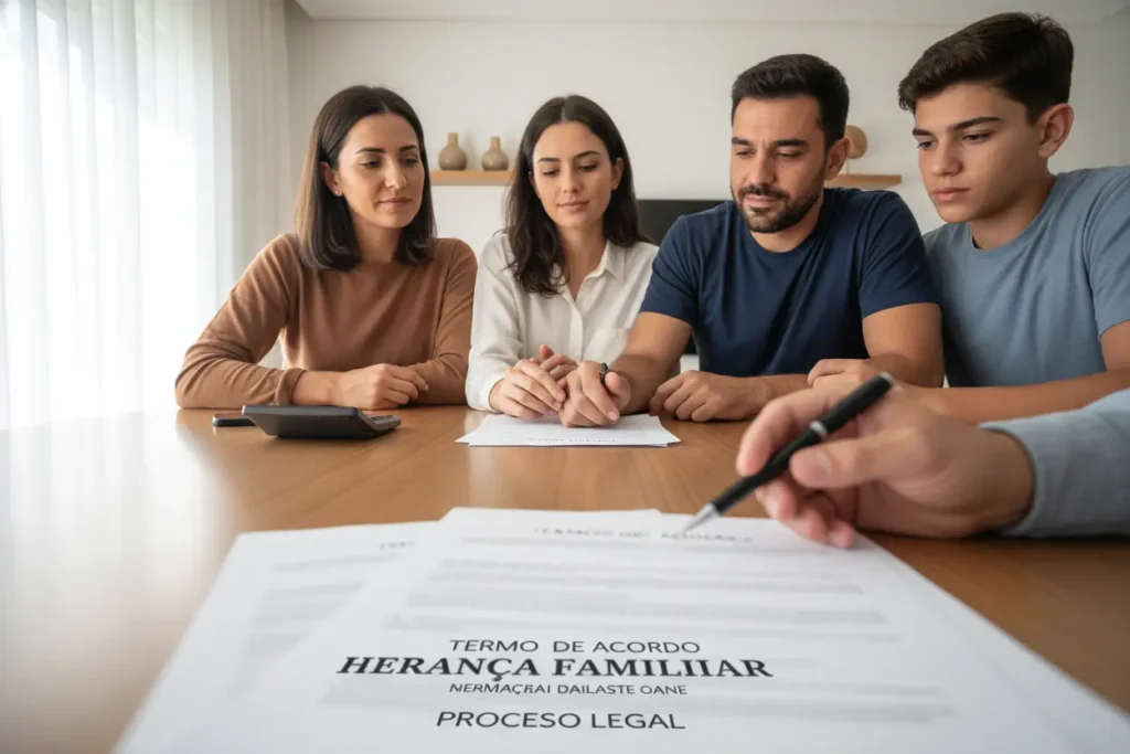 Família discutindo quanto custa fazer um inventario