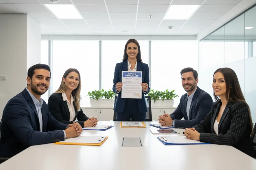 Família e advogado discutindo inventário negativo