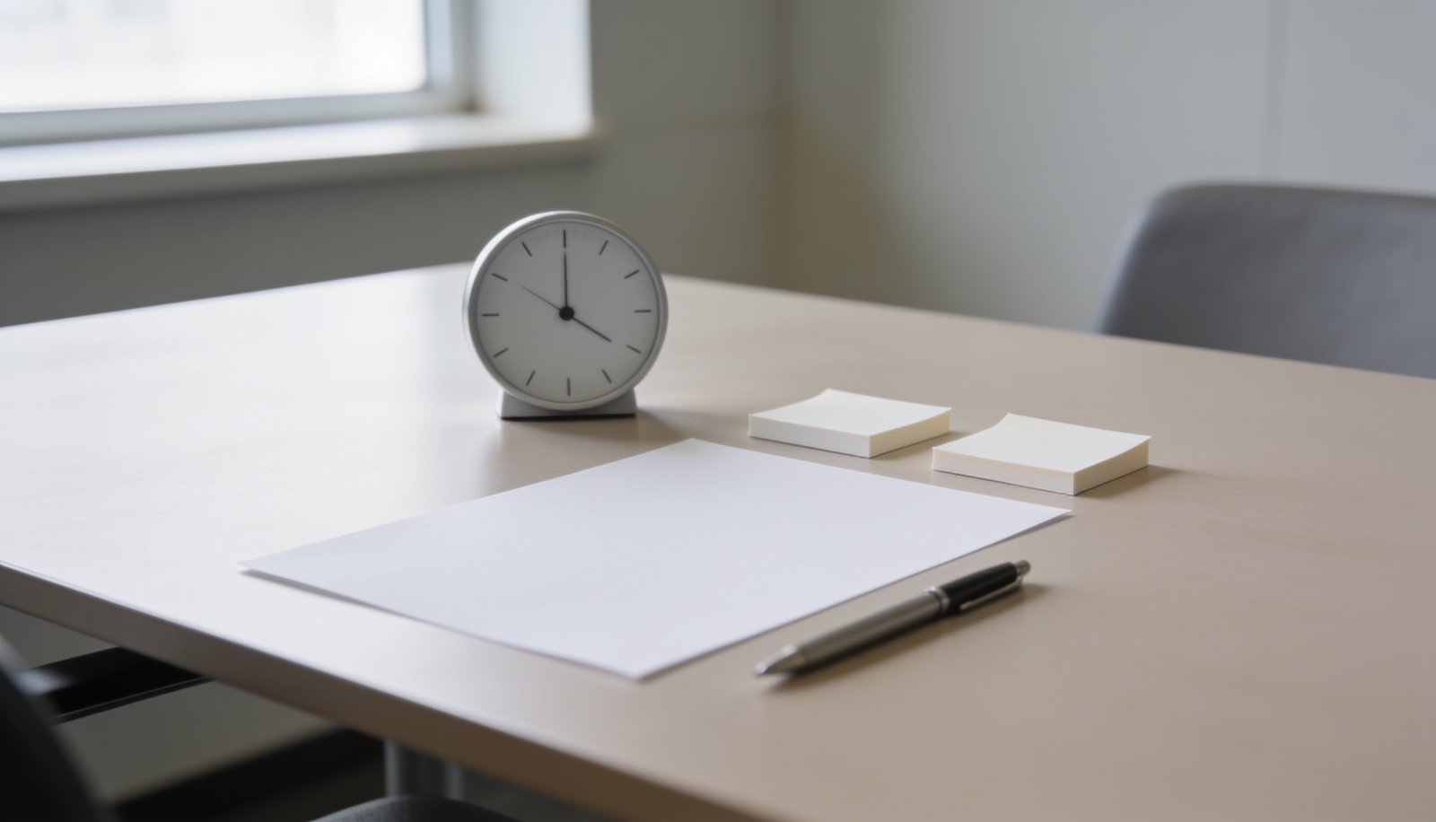 Mesa de trabalho preparada para organizar convocações no contrato intermitente