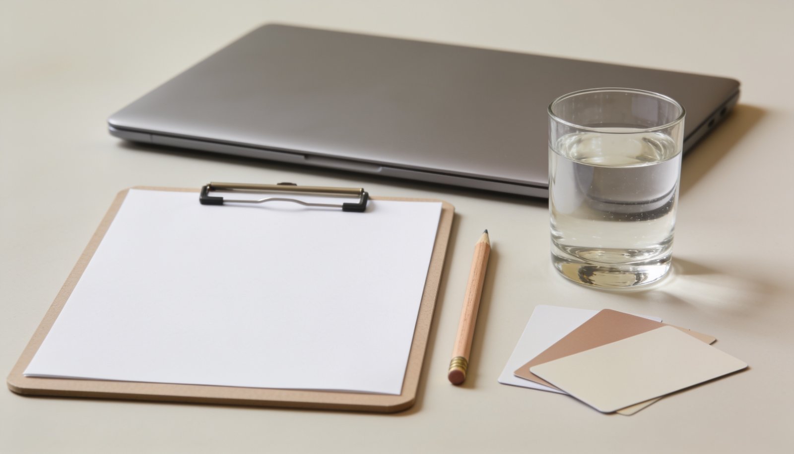 Documentos em branco e laptop para planejamento de governança de dados pessoais