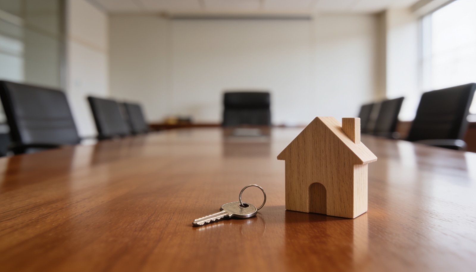 Chave e casa em miniatura para planejamento patrimonial