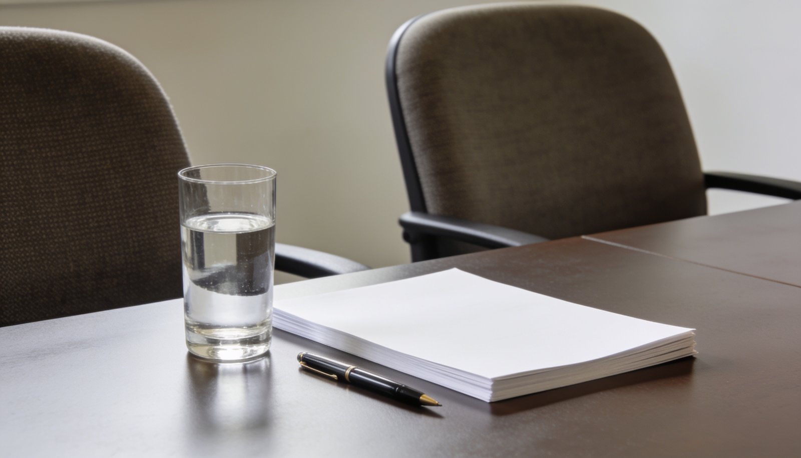 Documentos em branco sobre mesa para organização de provas em cobrança contratual