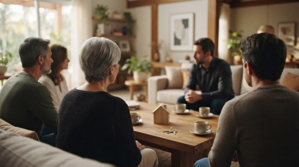 Família em reunião sobre ITCMD no Paraná e planejamento sucessório